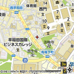 カーサ早稲田周辺の地図