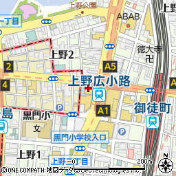 パセラ 上野御徒町店周辺の地図