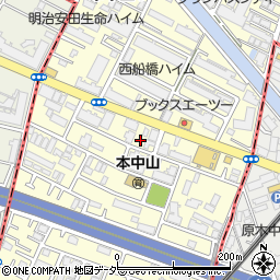 千葉県船橋市本中山5丁目9-5周辺の地図