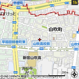 リパーク新宿山吹町駐車場周辺の地図