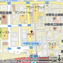 ジョイサウンド JOYSOUND 中野店周辺の地図