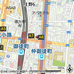 三菱ＵＦＪ銀行上野支店周辺の地図