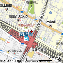 株式会社伊藤楽器　ヤマハ音楽教室　西船橋センター周辺の地図