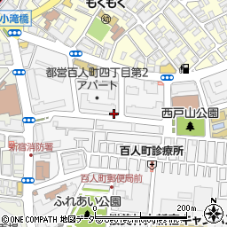 東京都新宿区百人町4丁目周辺の地図