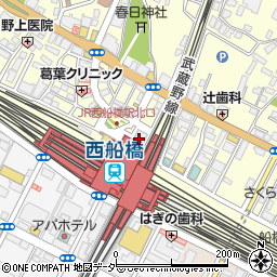 マツモトキヨシ西船橋北口駅前店周辺の地図