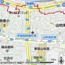 東京都新宿区早稲田鶴巻町543周辺の地図