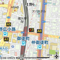セブンイレブン台東上野６丁目店周辺の地図