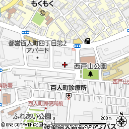 東京都新宿区百人町4丁目6-13周辺の地図