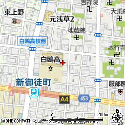 東京都台東区元浅草1丁目周辺の地図