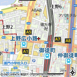 旭川味噌ばんから 上野店周辺の地図