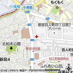 東京都新宿区百人町4丁目8-9周辺の地図