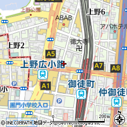 アリア上野店周辺の地図