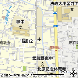 東京都小金井市緑町2丁目10-7周辺の地図