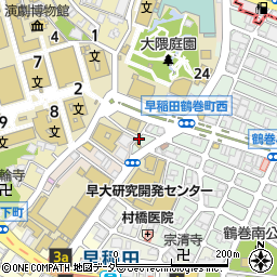 東京都新宿区早稲田鶴巻町514周辺の地図