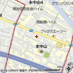 千葉県船橋市本中山5丁目9周辺の地図