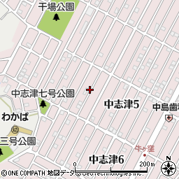 千葉県佐倉市中志津5丁目周辺の地図
