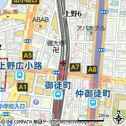 もつ焼 でん アメ横店周辺の地図