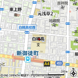 東京都立白鴎高等学校周辺の地図