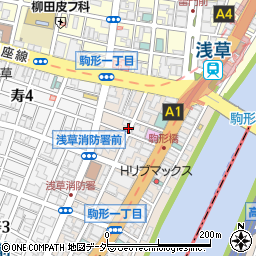 〒111-0043 東京都台東区駒形の地図