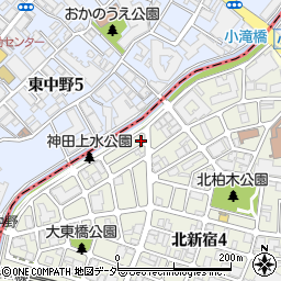 ラブリハイツ北新宿２周辺の地図
