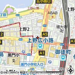 ＶＯＲＴ上野広小路周辺の地図
