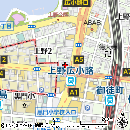 温野菜 上野広小路店周辺の地図