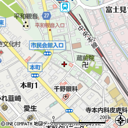山梨県韮崎市中央町13-14周辺の地図
