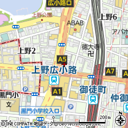 ガスト上野広小路店周辺の地図