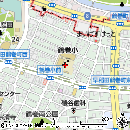 東京都新宿区早稲田鶴巻町140周辺の地図