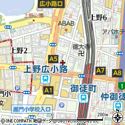 宝島２４　御徒町店周辺の地図