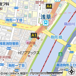 東京都台東区駒形2丁目7周辺の地図