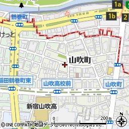 東京都新宿区山吹町周辺の地図