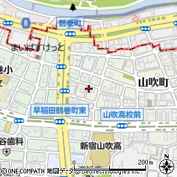 東京都新宿区早稲田鶴巻町578周辺の地図