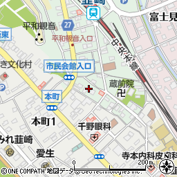 山梨県韮崎市中央町13周辺の地図