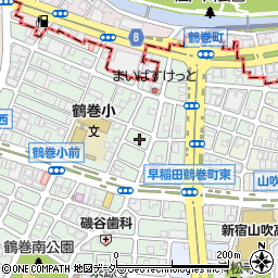 東京都新宿区早稲田鶴巻町559周辺の地図