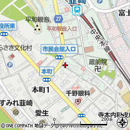山梨県韮崎市中央町13-18周辺の地図