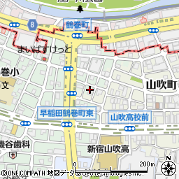 東京都新宿区早稲田鶴巻町577周辺の地図