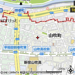 東京都新宿区山吹町350周辺の地図