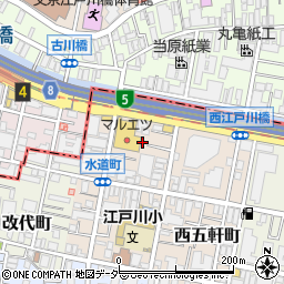 東京都新宿区水道町4周辺の地図