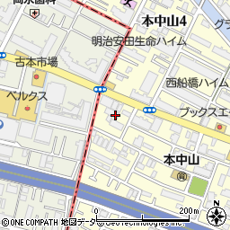 千葉県船橋市本中山5丁目10周辺の地図