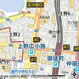 粤港美食 上野店周辺の地図
