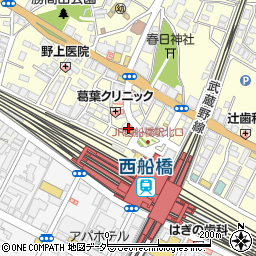 なか卯西船橋駅前店周辺の地図