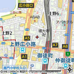 千里香 上野店周辺の地図