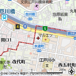 東京都新宿区水道町3周辺の地図