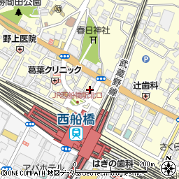 松屋西船橋店周辺の地図