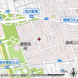 東京都江戸川区上篠崎4丁目周辺の地図