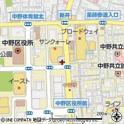 三田製麺所 中野店周辺の地図