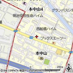 千葉県船橋市本中山4丁目4-1周辺の地図