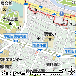 早稲田住宅周辺の地図