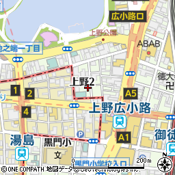 英鮨 上野店周辺の地図